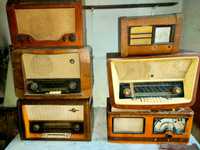 O Radia lampowe, radio z gramofonem, głośniki kołchoźniki, lampy