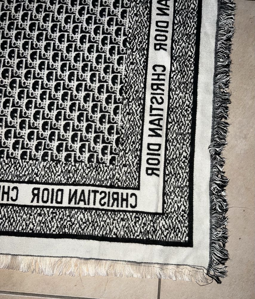 Chusta szal Christian Dior Szal chusta z Kaszmir Silk wełny