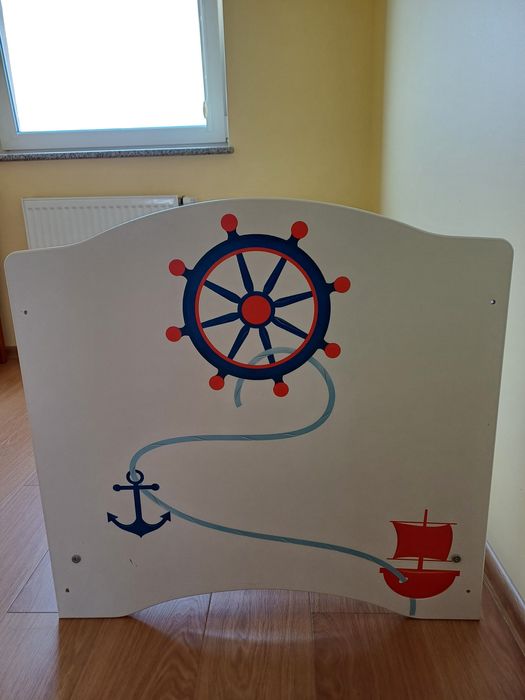 Łóżeczko dziecięce 140x70 Meblik seria Pirate 2w1, materac Koło gratis