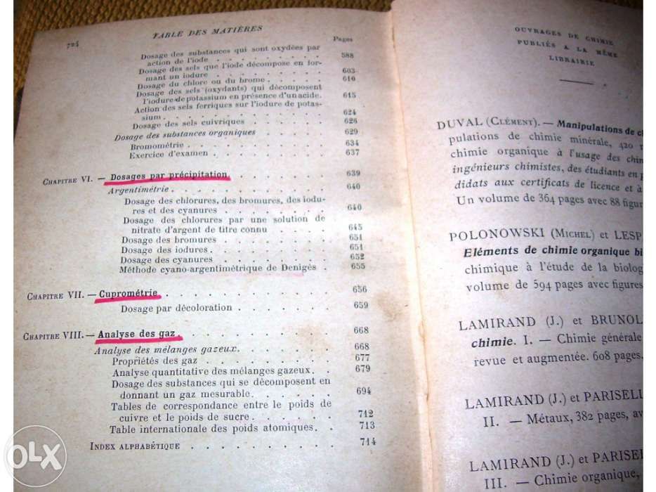 Manuel d´Analyse Chimique Qualitative et Quantitative (1934)