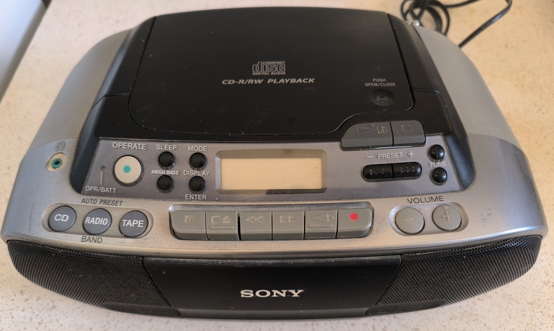 Rádio/leitor de CD/K7 Sony