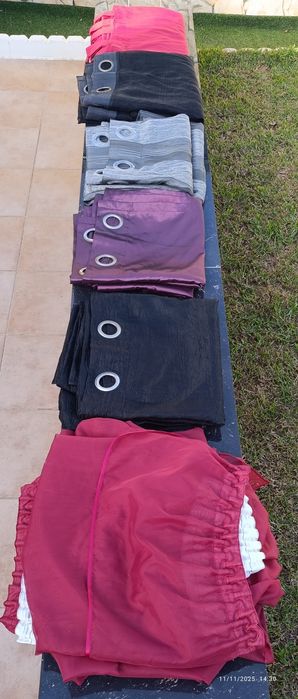 Cortinados transparentes pretos