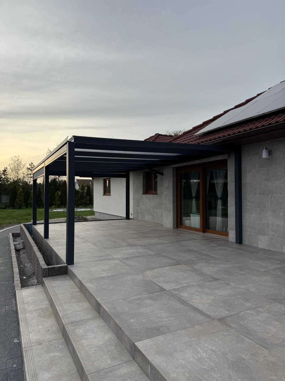Veranda pergola zadaszenie tarasu poliwęglan komorowy lity szyba