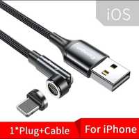 Essager Kabel magnetyczny iPhone,USB-C obrotowy czerwony lub czarny