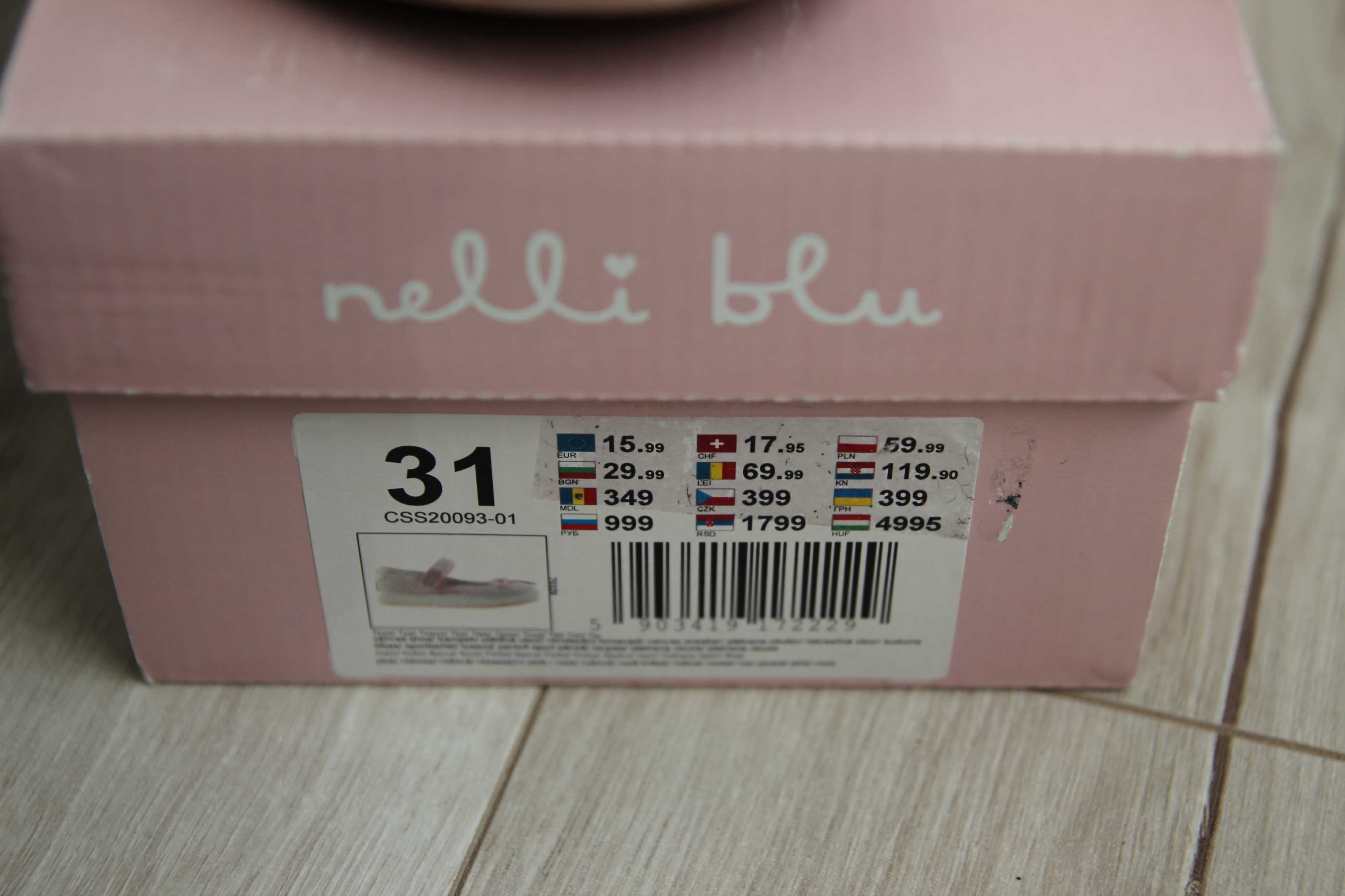 Buty dziewczęce baleriny tenisówki Nelli Blu r. 31