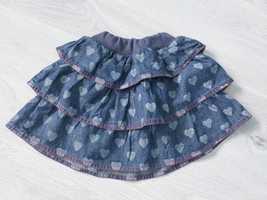 104 granatowa spódnica spódniczka niebieska dziewczynka serca