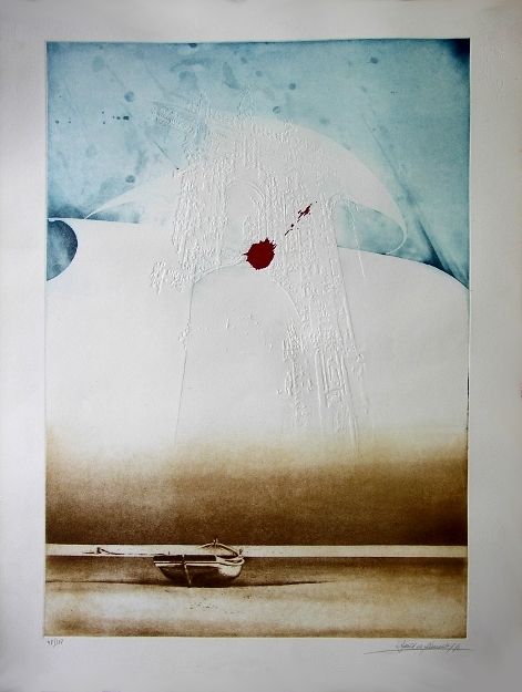 DAVID DE ALMEIDA SERIGRAFIA "Descobrimentos"sangue Português JERONIMOS