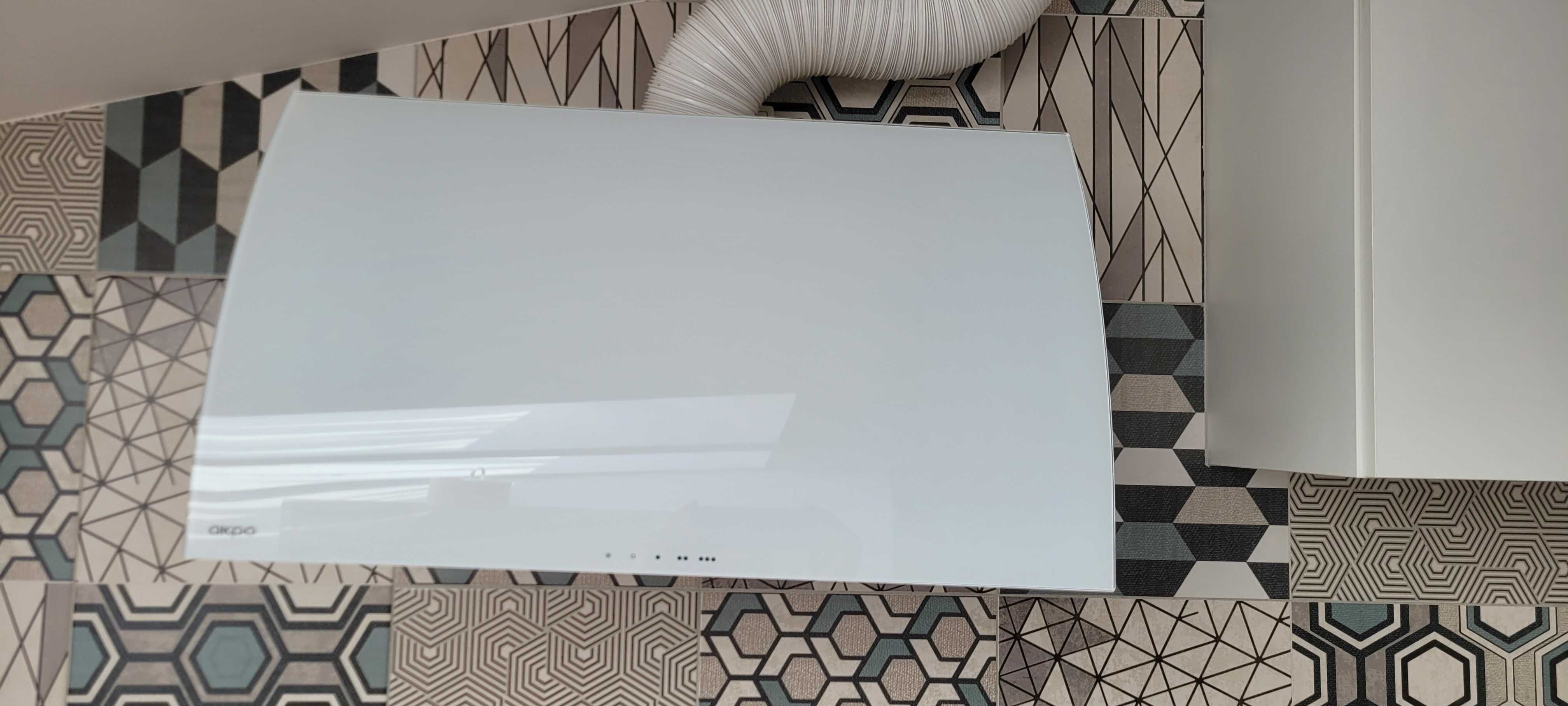 Okap biały szklany Akpo 60 cm