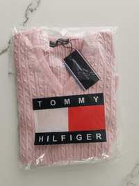 Nowy sweter damski Tommy Hilfiger rozowy, S M  inne kolory i rozmiary