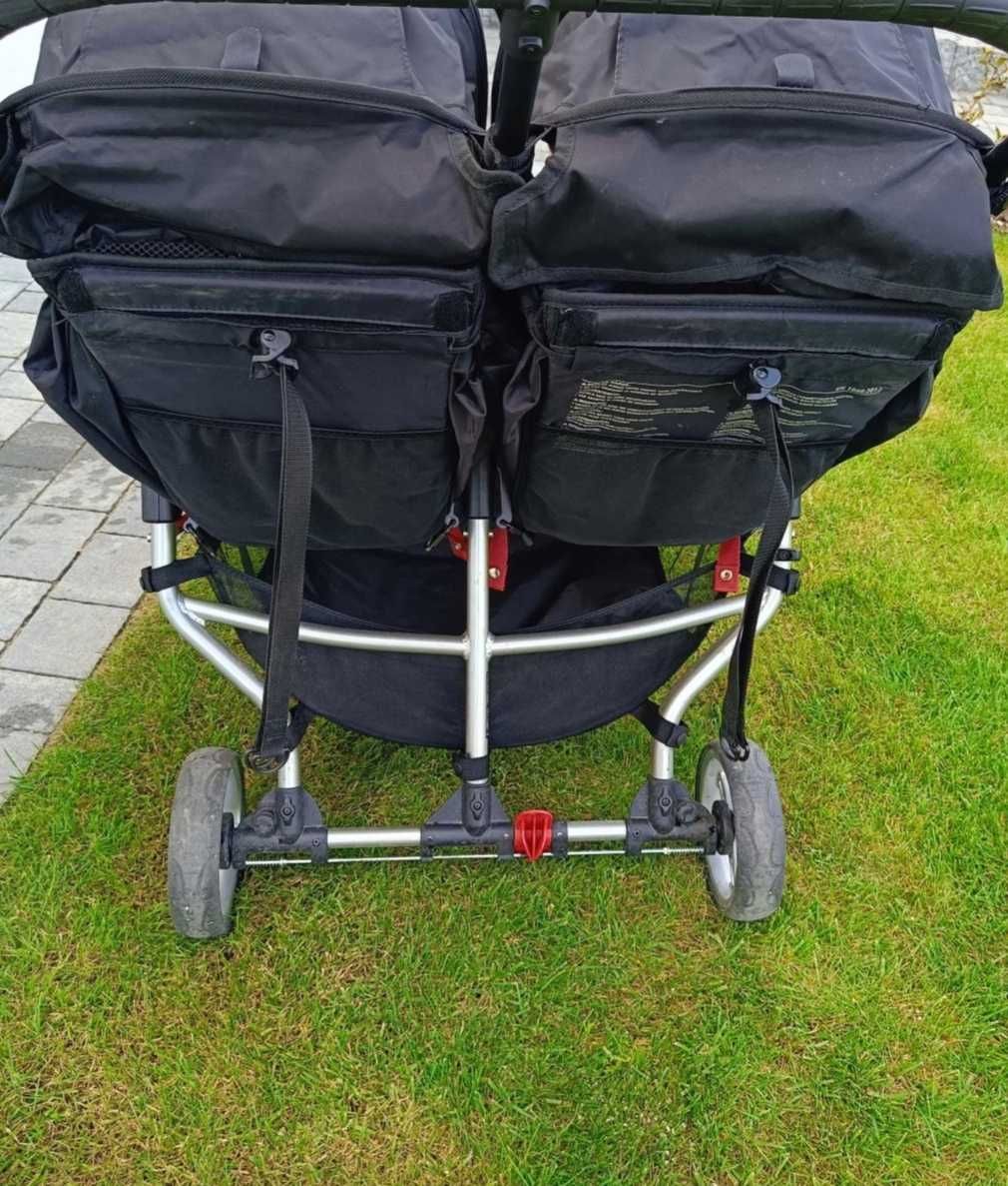 Wózek bliźniaczy city mini double black spacerówka podwójna