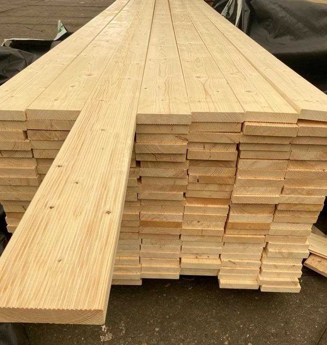 Deska tarasowa Świerk 28x145 drobny ryfel gładki KLASA AB