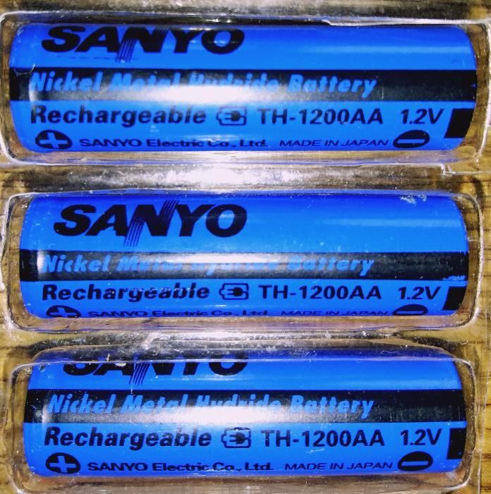 Аккумуляторы Sanyo TH-1200 AA, Ni-Mg (Nickel Metal Gydryde Battery)