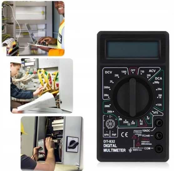 Miernik cyfrowy multimetr lcd tester przepływu