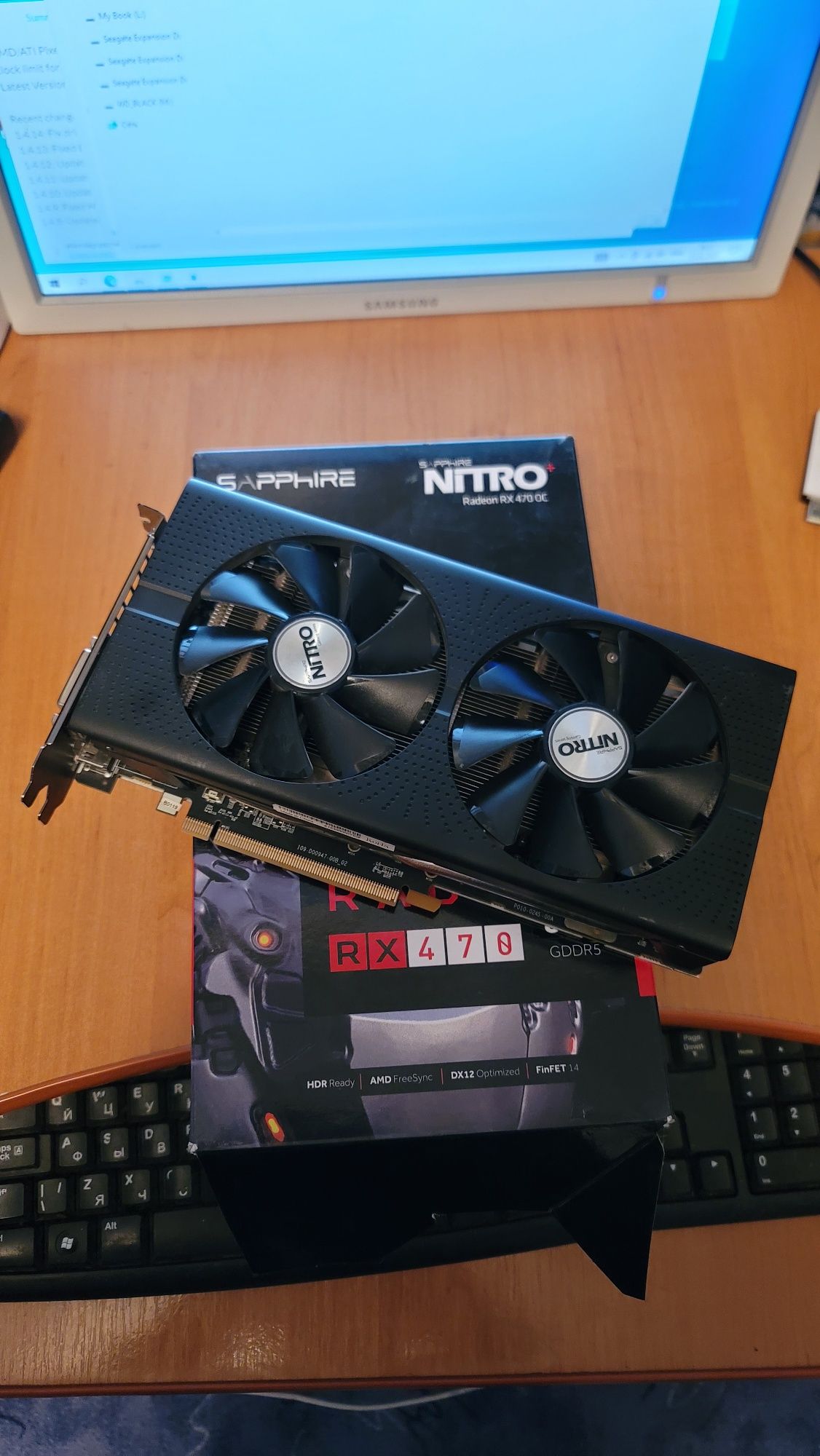 Видеокарта RX470 Sapphire Nitro+ 8GB