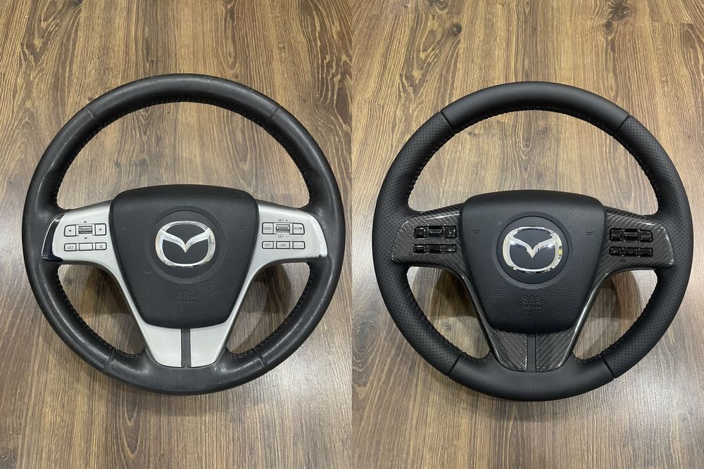 Кнопки руля карбон Mazda 6 2006-2012 GH GS1D664M0D (под заказ)