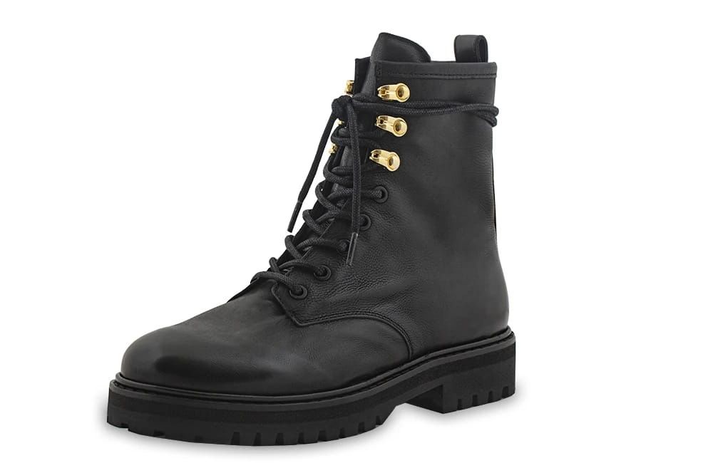 Botas The Boot Institute pretas em pele novas fabricadas em Portugal