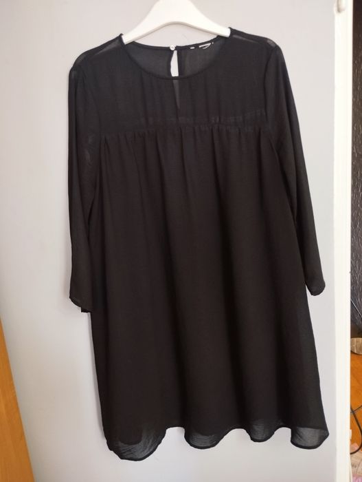 Czarna klasyczna tunika sukienka h&m 40 42