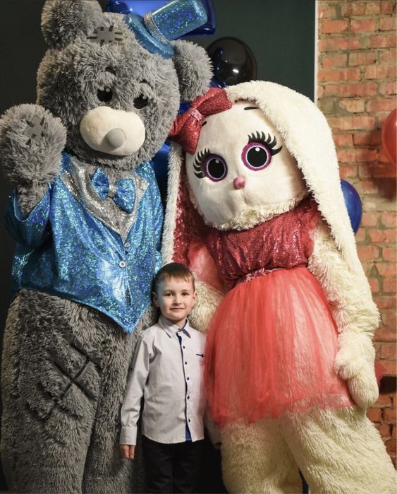 Великий ВЕДМЕДИК для привітання,  Мишка для поздравления, Зайчик та Ве