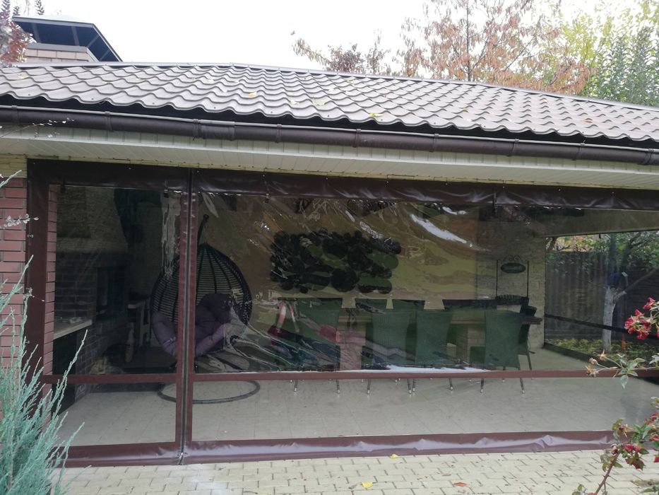 Прозорі штори ПВХ.Тенти.М'які вікна.Гнучкі вікна.Мягкие окна.