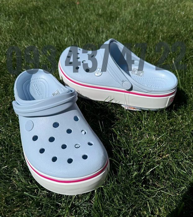 Жіночі крокси на платформі Crocs Crocband Platform Ідеальні Crocs Clog