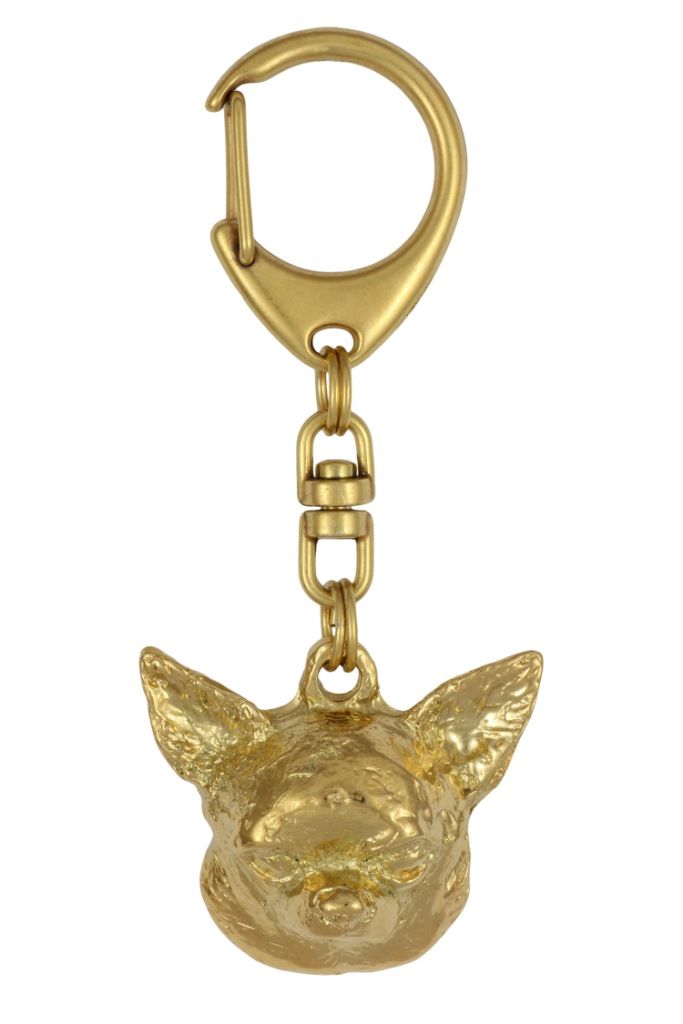 Chihuahua krótkowłosy brelok pozłacany w pudełku Art-Dog