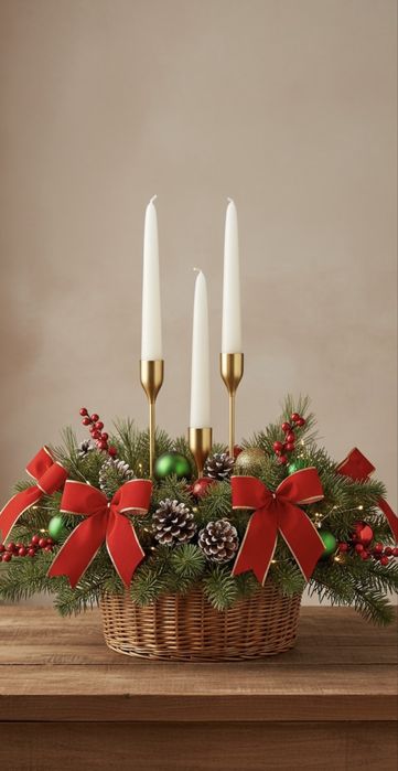 Новорічні композиції, Новорічний декор, Новорічні букети