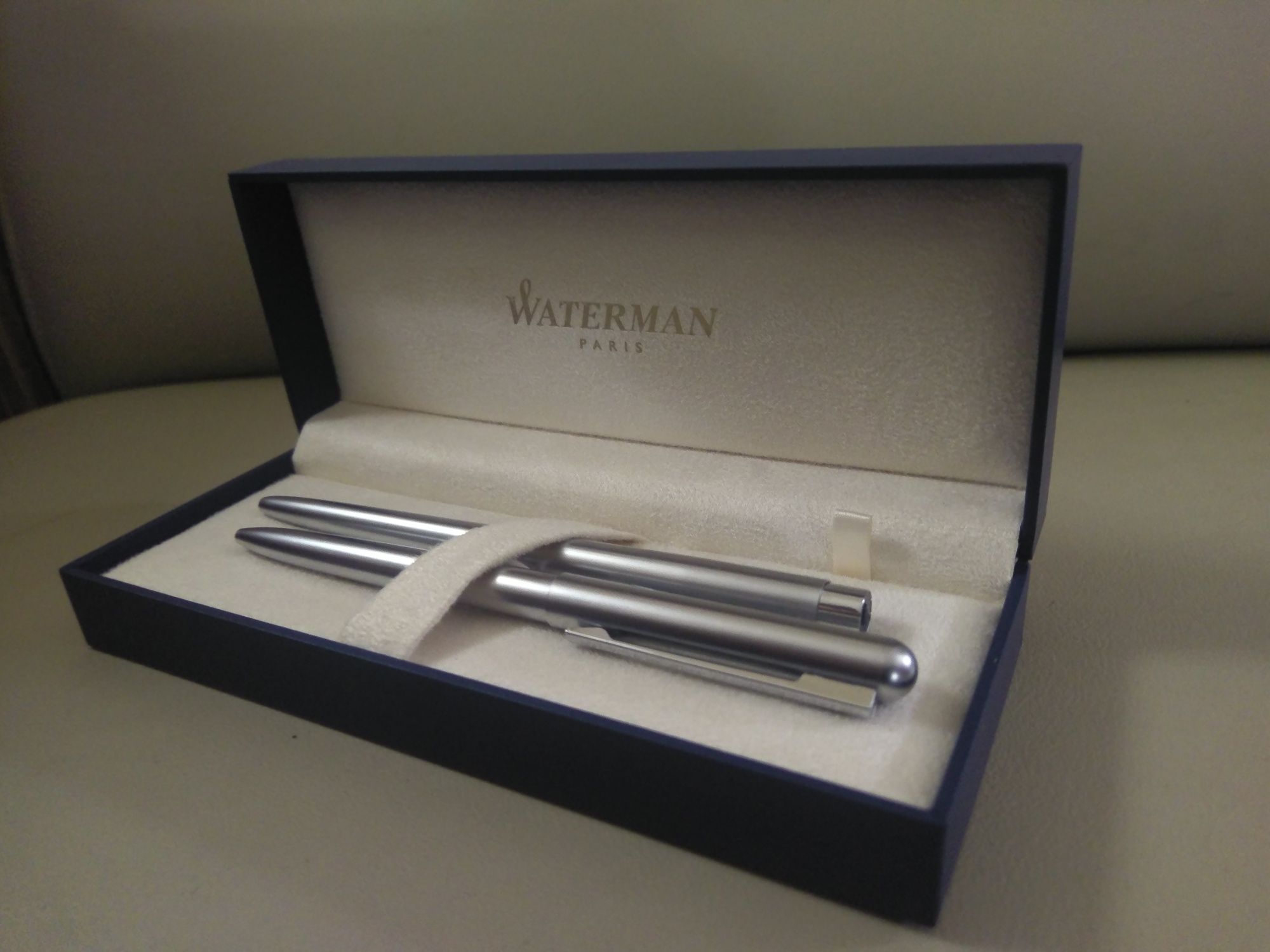 Waterman Ball pens (Paris, France) Оригинал, набор ручек, серебро