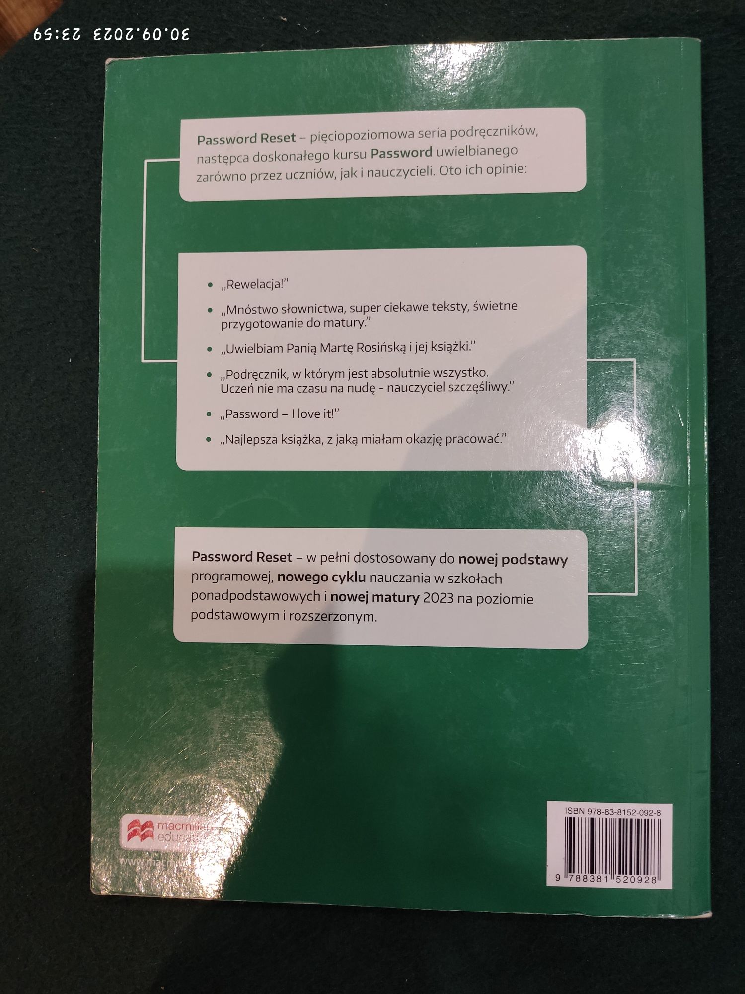 Podręcznik do Języka angielskiego  Passwoed Reset  B1+wyd. Macmillan