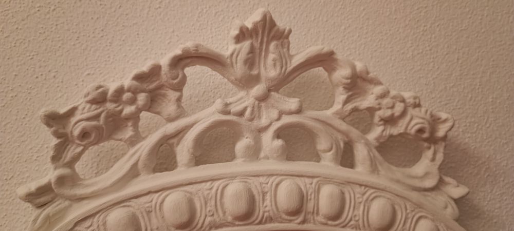 BAIXA DE PREÇO - Espelho vintage com moldura trabalhada restaurada