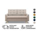 Sofa Kanapa 2-osobowa Rozkładana do Salonu Poczekalni Pojemnik Blank