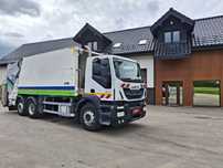 Iveco Stralis 360 Euro 6 Śmieciarka Dwukomorowa FAUN 2015 Rok Segregacja Odpady 3 Osie  Tylna Oś Skrętna Zawieszenie Na Poduszkach Zabudowa FAUN 2 Komory