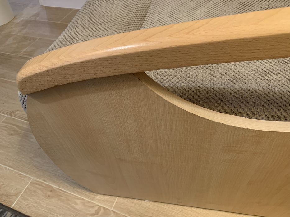 Amerykanka fotel rozkladany dofa z funkcją spania szara BRW