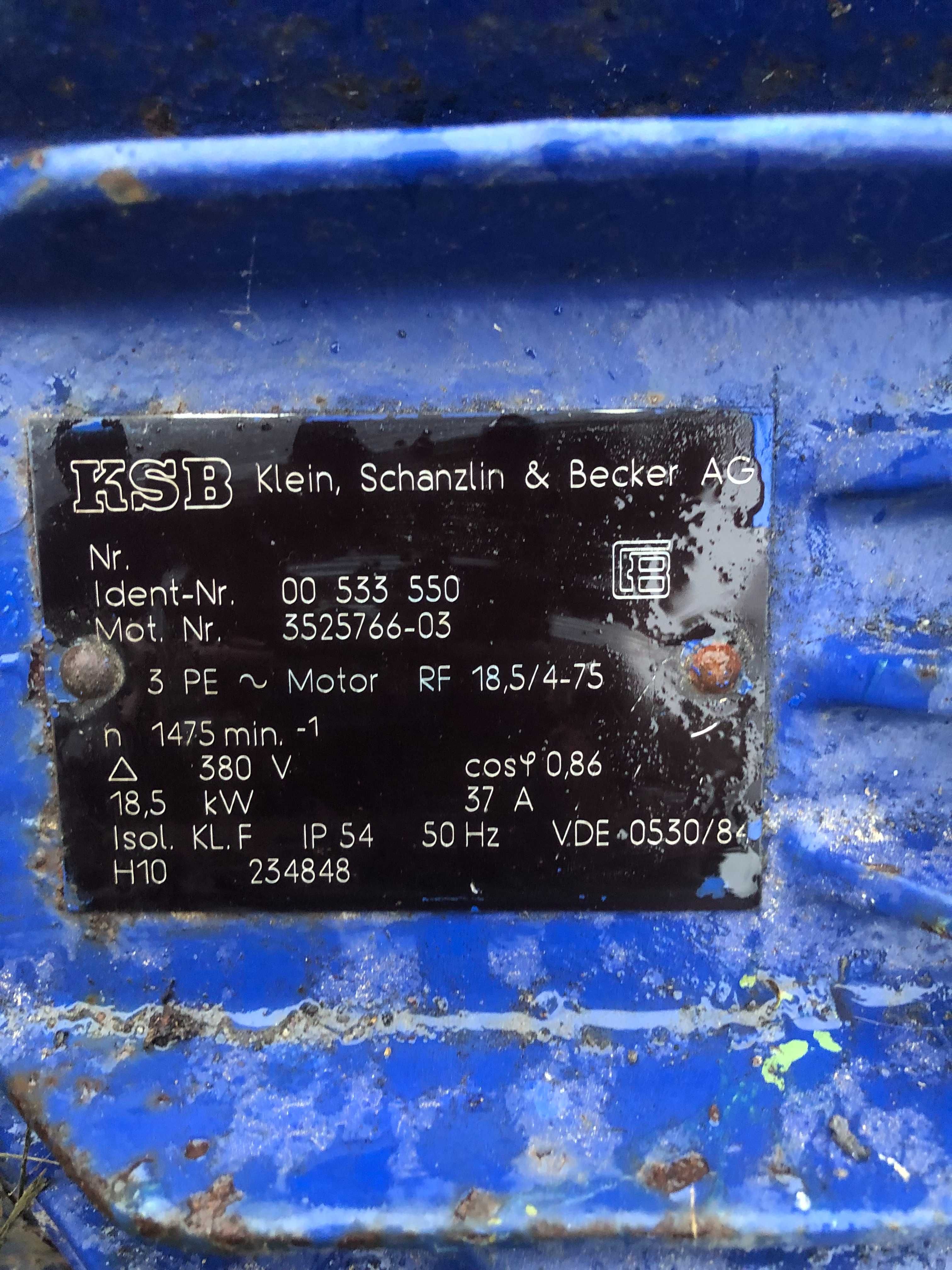 Pompa wody marki KSB 18,5kW