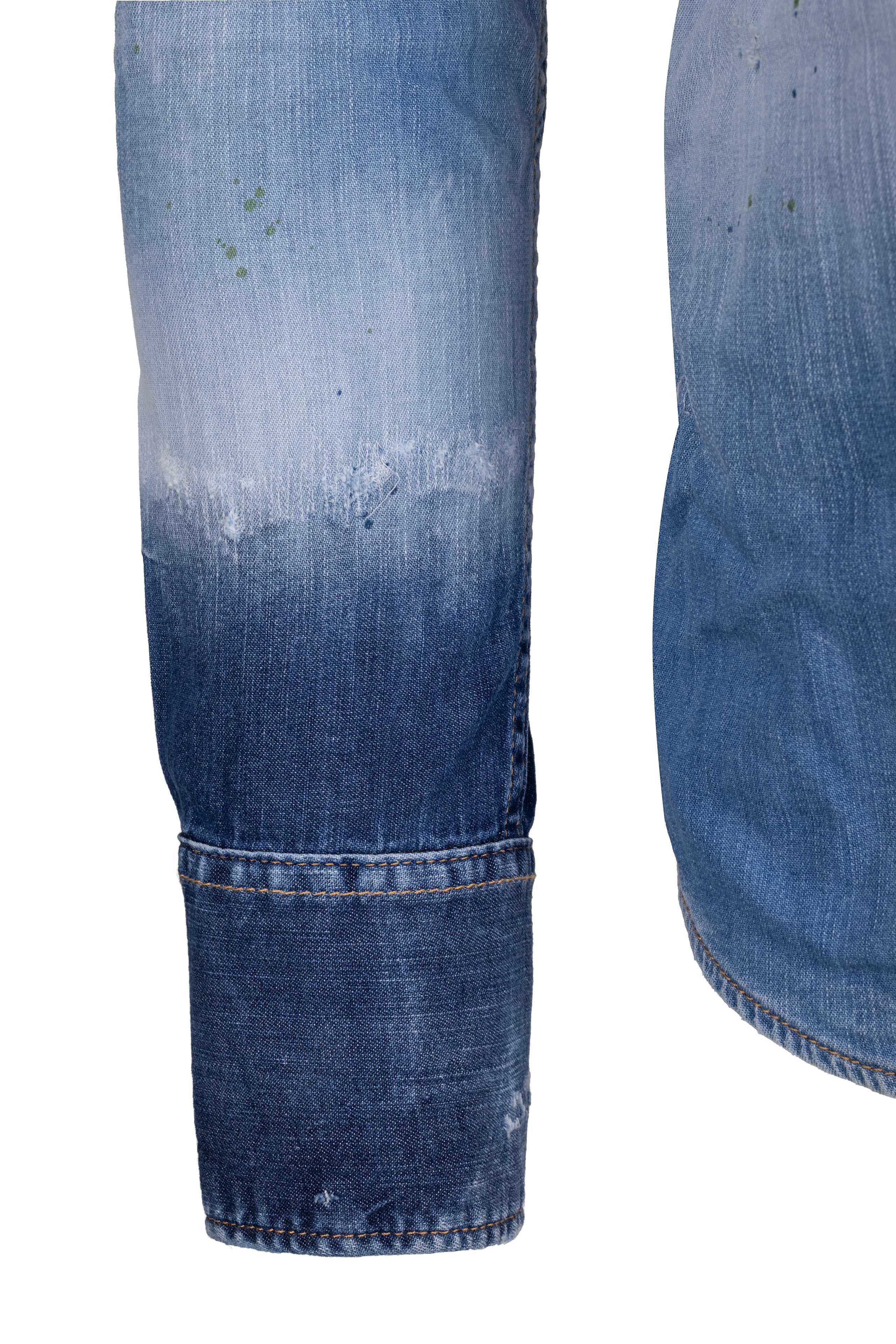 DSQUARED2 męska koszula D2 Denim jeans shirt oryginalna ITALY