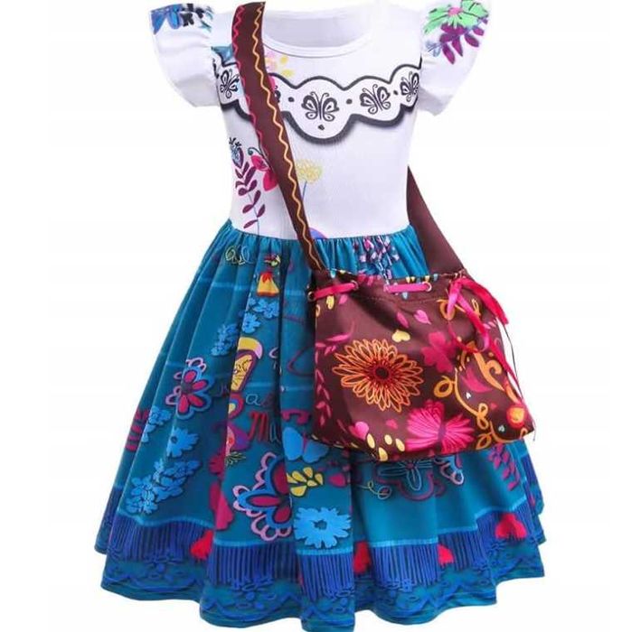 KOSTIUM KSIĘŻNICZKI SUKIENKA Dla dzieci Strój Halloween Karnawał 9 Lat