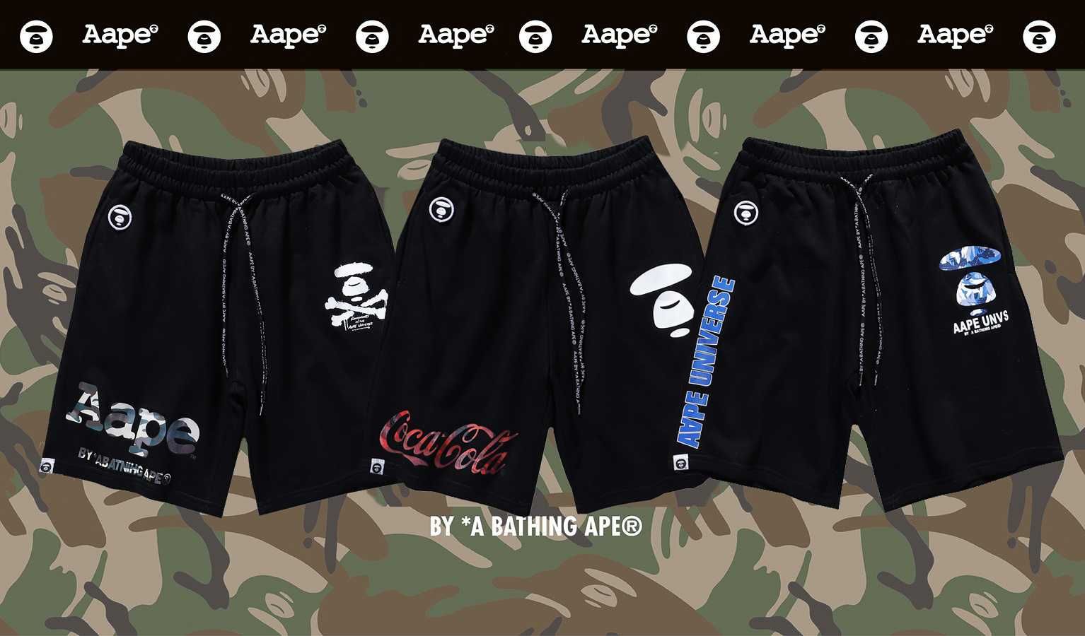 Шорты АAPE Camo Cola UNVS Collection  BAPE x Champion Camo 2023