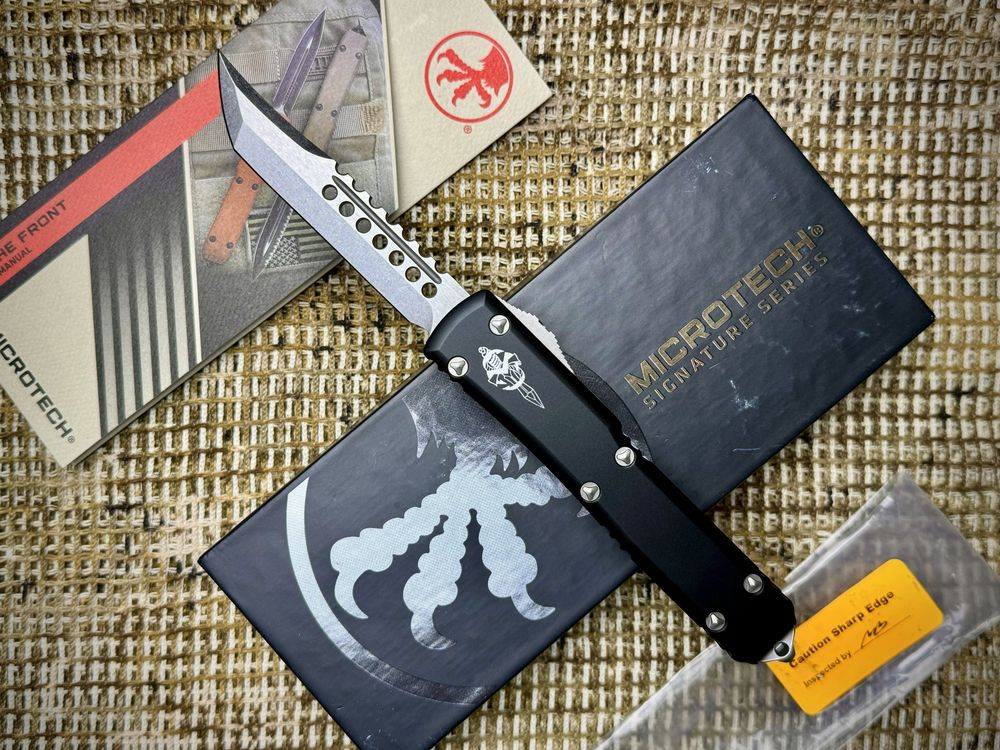 Нож Microtech Ultratech Hellhound Stonewash Signature Series