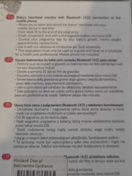 Auscultador batimento cardíaco pré natal