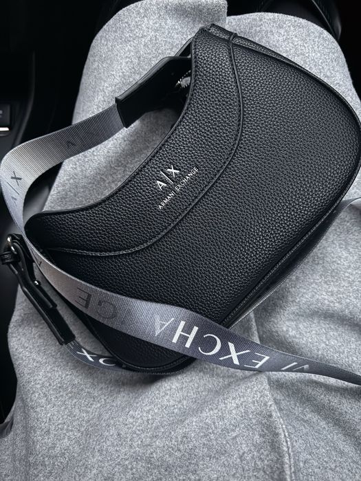 Сумка Armani Exchange чорна/беж AX