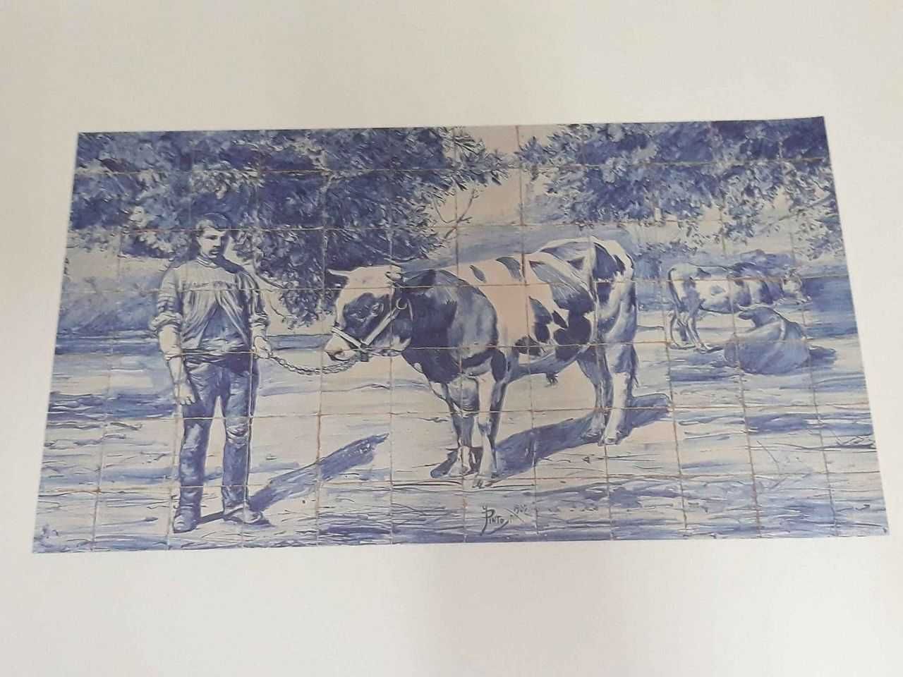 2 Gravuras VINTAGE de Painéis de Azulejo. Trabalho da Antiga Maquitel