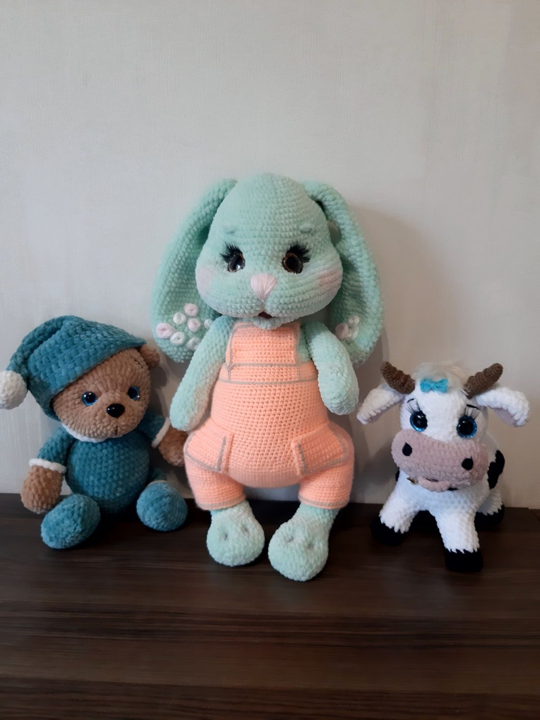 Игрушка амигуруми Мишка в пижаме