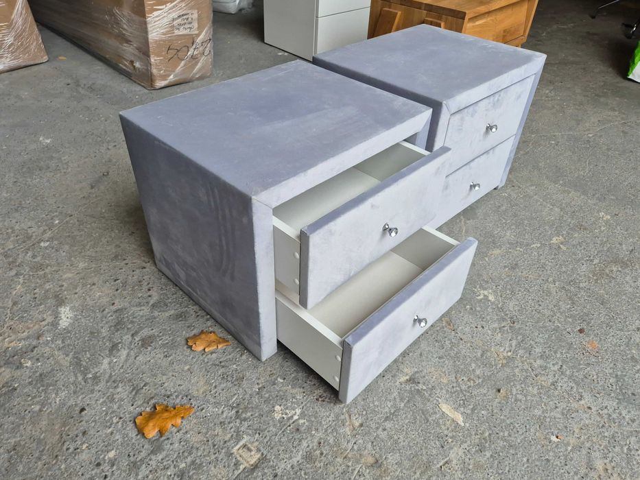 stolik nocny tapicerowany komplet 2szt