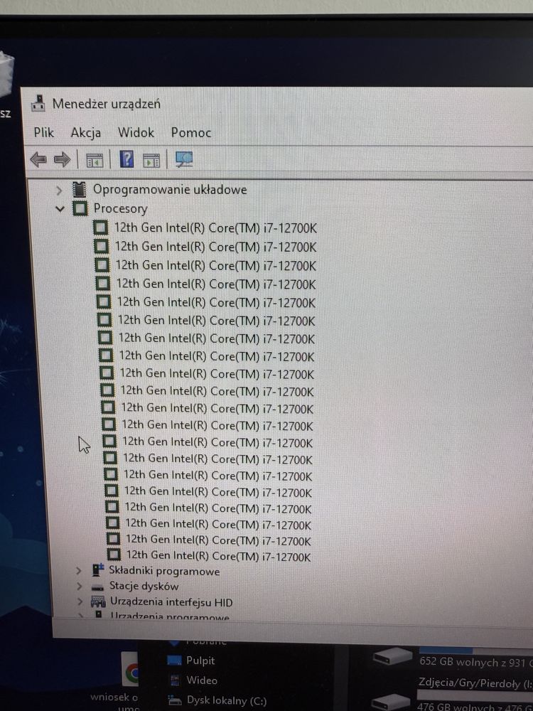 Komputer | i7 12700k | RTX 3060 | 32 GB RAM