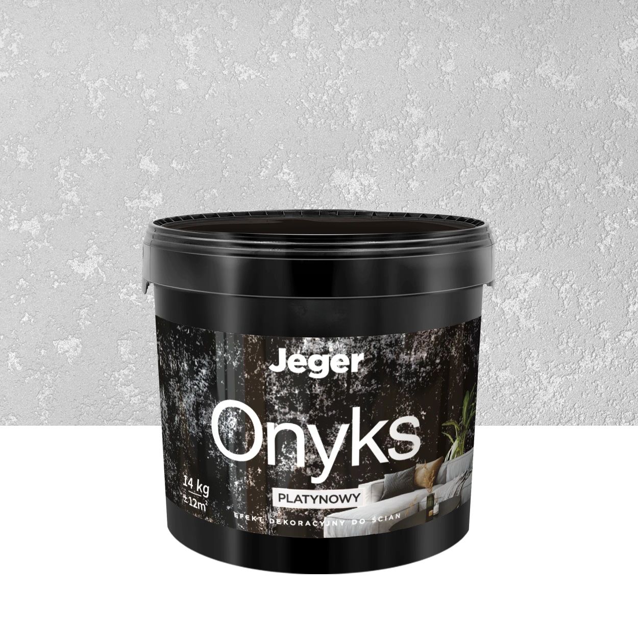 Masa dekoracyjna Onyx Jeger Platynowy 14 kg + podkład Primer
