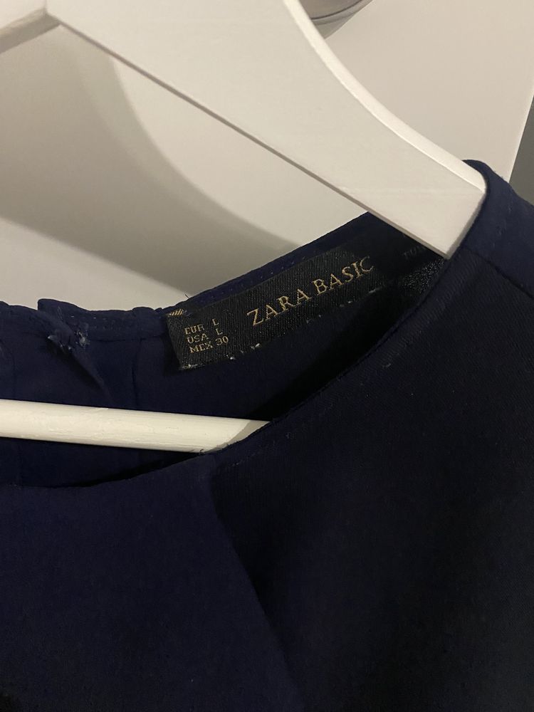 Blusa azul escuro Zara tam L