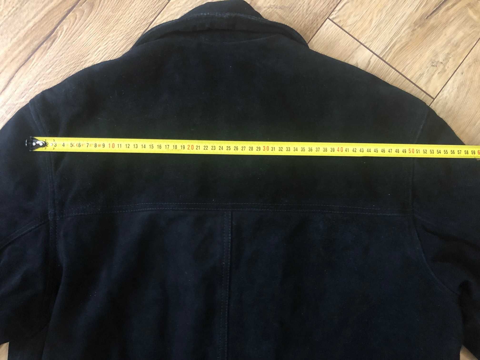 Kurtka męska skórzana/zamszowa r.L/XL czarna 90zł