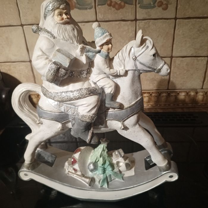 Koń na biegunach figurka Home &you na święta Bożego Narodzenia.