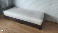 Łóżko z materacem / brązowe / 206x91x64