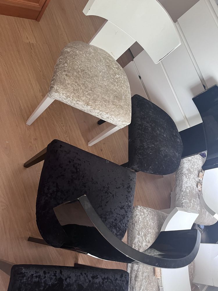 Conjunto de 6 cadeiras veludo
