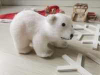 Ozdobą świąteczna zimowa action niedźwiadek miś biały